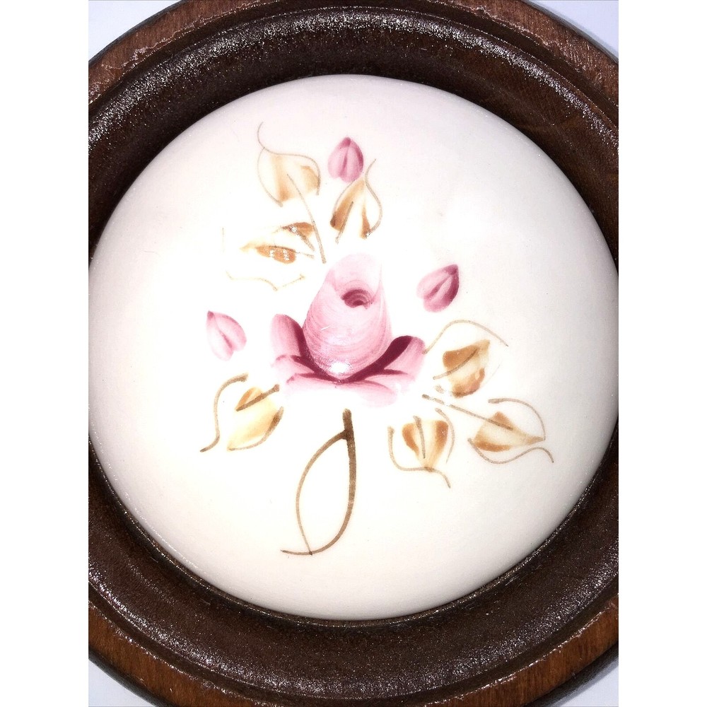 Vintage Set of 2 Homco Lasting Products Ceramic Wall Hanging Rose Hand Painted - Picture 9 of 12